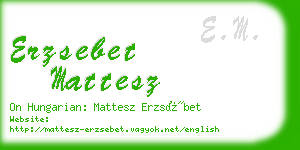 erzsebet mattesz business card